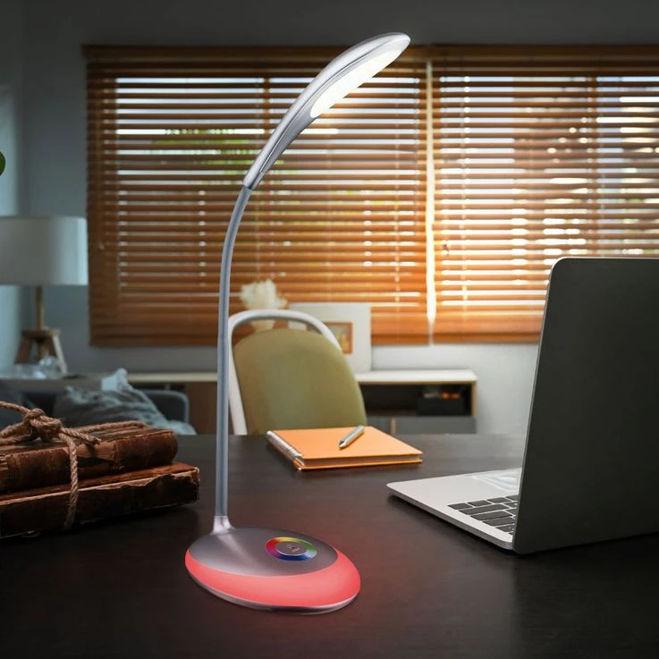 RGB LED Tischleuchte, Touch, Dimmbar, Schwenkbar, H 48 Cm – Bild 4