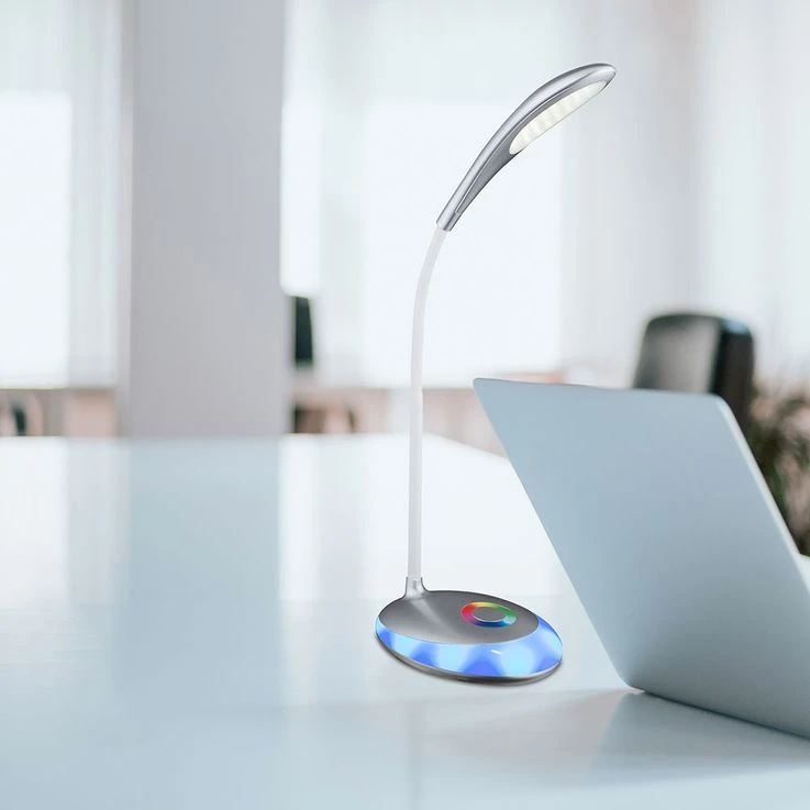 RGB LED Tischleuchte, Touch, Dimmbar, Schwenkbar, H 48 Cm – Bild 5