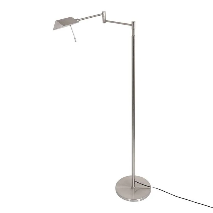 LED Stehleuchte, Metall, Stahl, Dimmer, Verstellbar, H 125cm