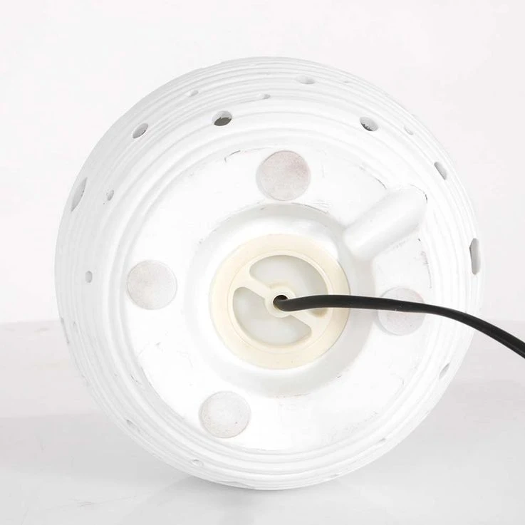 Tischleuchte, Kugellampe, Gips, Weiß, Schalter, H 18,5 Cm – Bild 5