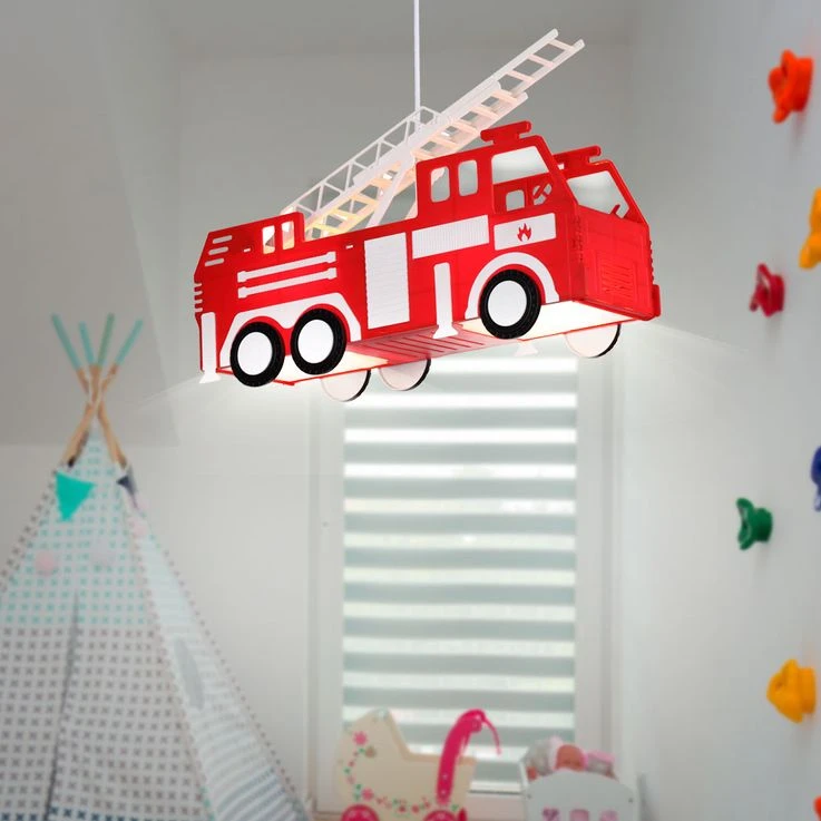 Hängeleuchte Im Feuerwehr-Design Für Das Kinderzimmer KITA