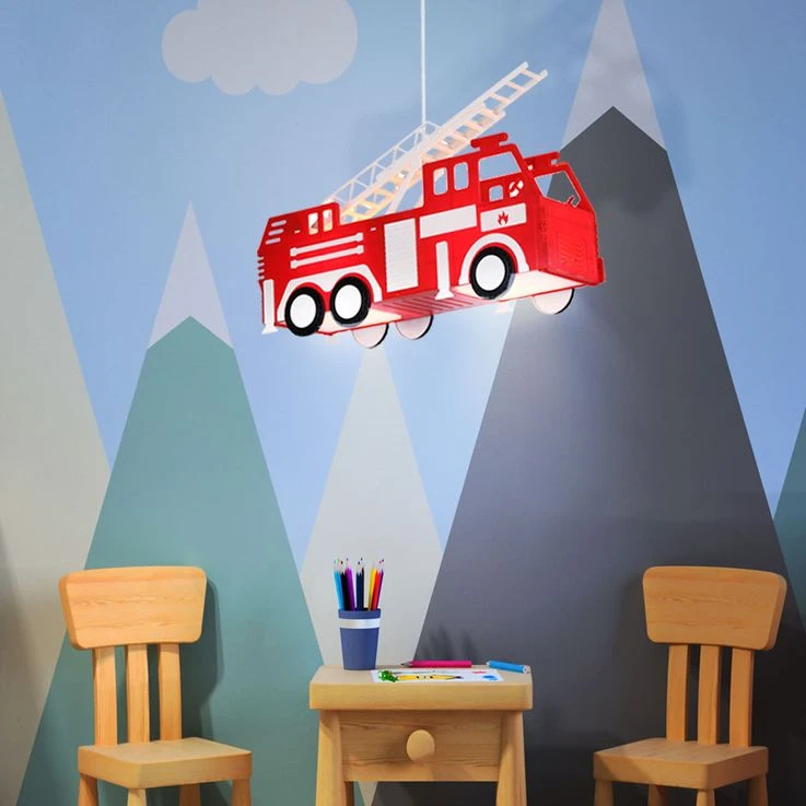Hängeleuchte Im Feuerwehr-Design Für Das Kinderzimmer KITA – Bild 3