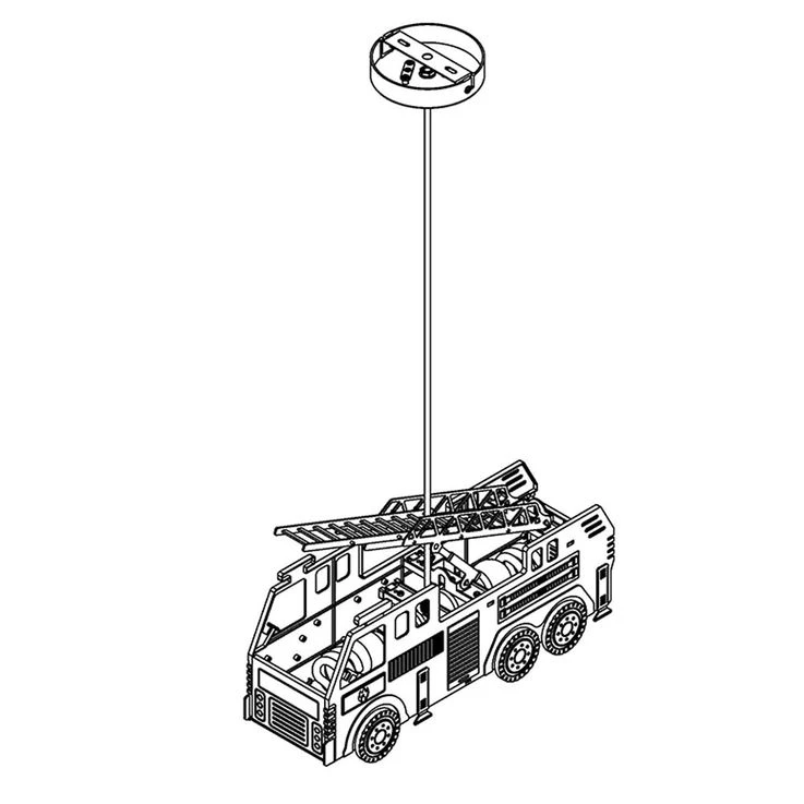 Hängeleuchte Im Feuerwehr-Design Für Das Kinderzimmer KITA – Bild 14