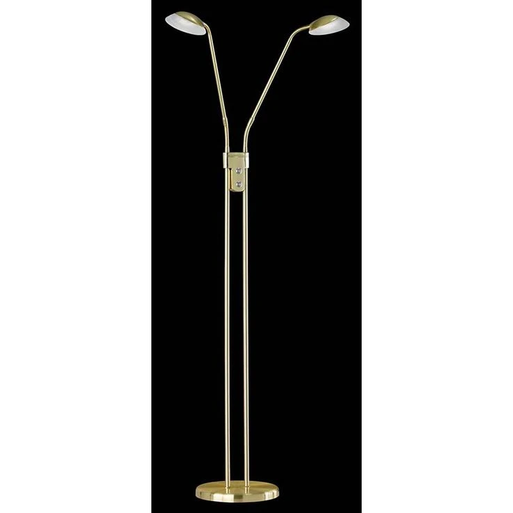 LED Stehleuchte Messing, Touchdimmer, H 160 Cm – Bild 2