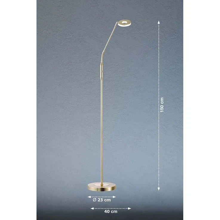 LED Stehleuchte Messing, Dimmbar, Flexibel CCT, H 150 Cm – Bild 6