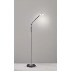LED Stehleuchte Nickel, Verstellbar, Dimmbar, CCT, H 150 Cm
