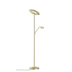 LED Deckenfluter Messing, Dimmbar, CCT, Flexibel H 180 Cm