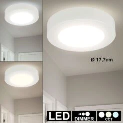 LED Aufbau Panel, 1200 Lumen, Dimmbar, CCT Schaltung, 17,7 Cm, PAULA