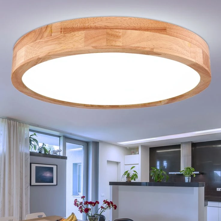 LED Deckenleuchte, Holzoptik, Fernbedienung, CCT, 40 Cm – Bild 5
