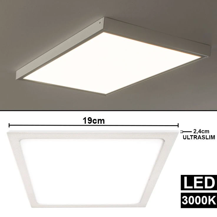 LED Aufbaupanel, 1440 Lumen, Warmweiß, Länge 19 Cm