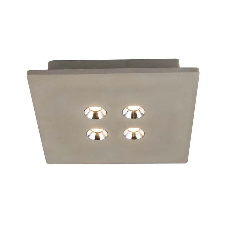 LED Deckenlampe, Grau, Beton, Chrom, TIMO – Bild 5