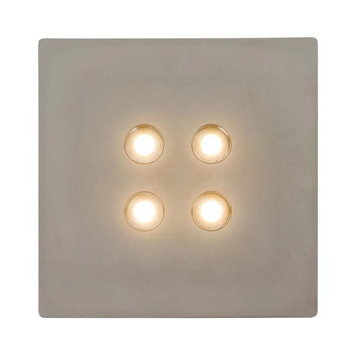 LED Deckenlampe, Grau, Beton, Chrom, TIMO – Bild 6