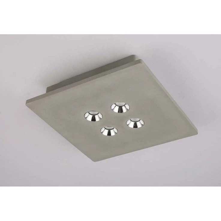 LED Deckenlampe, Grau, Beton, Chrom, TIMO – Bild 9