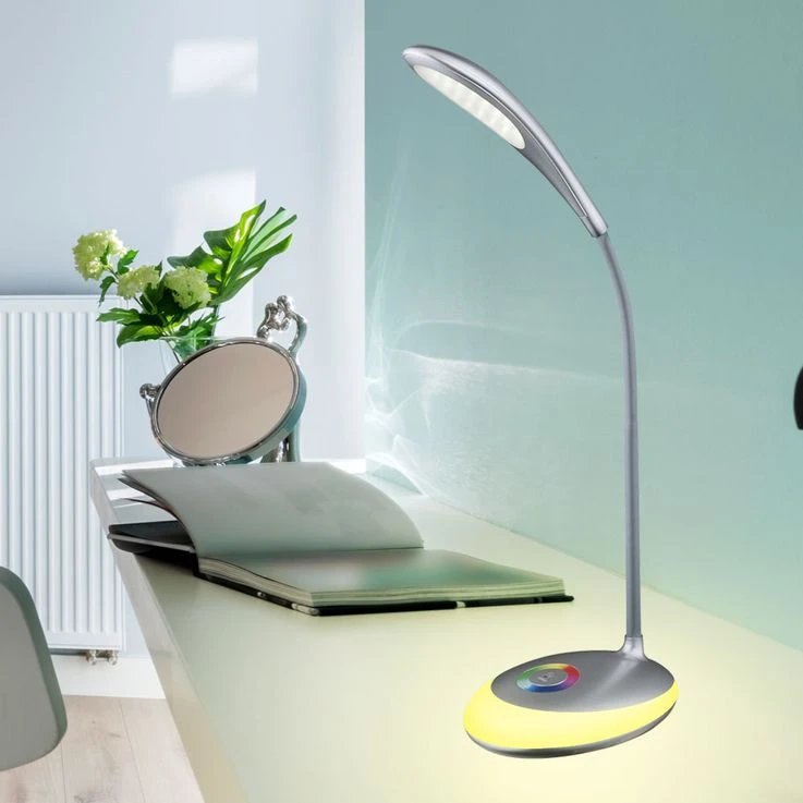 RGB LED Tischleuchte, Touch, Dimmbar, Schwenkbar, H 48 Cm – Bild 3