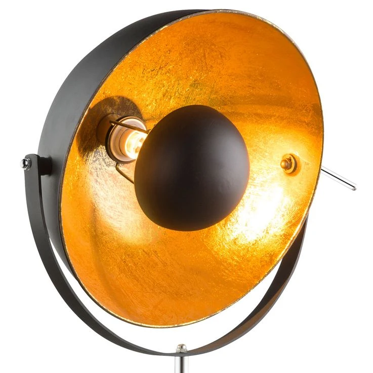 Stehleuchte, Industrie Stil, Metall, Schwarz Gold – Bild 8