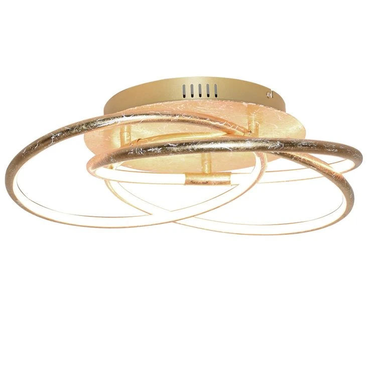 LED Deckenleuchte, Gold, Ring Design, Alu, D 50 Cm – Bild 12