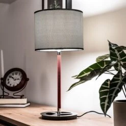 Tischleuchte Mit Textil Lampenschirm Für Den Wohnraum STRATOS