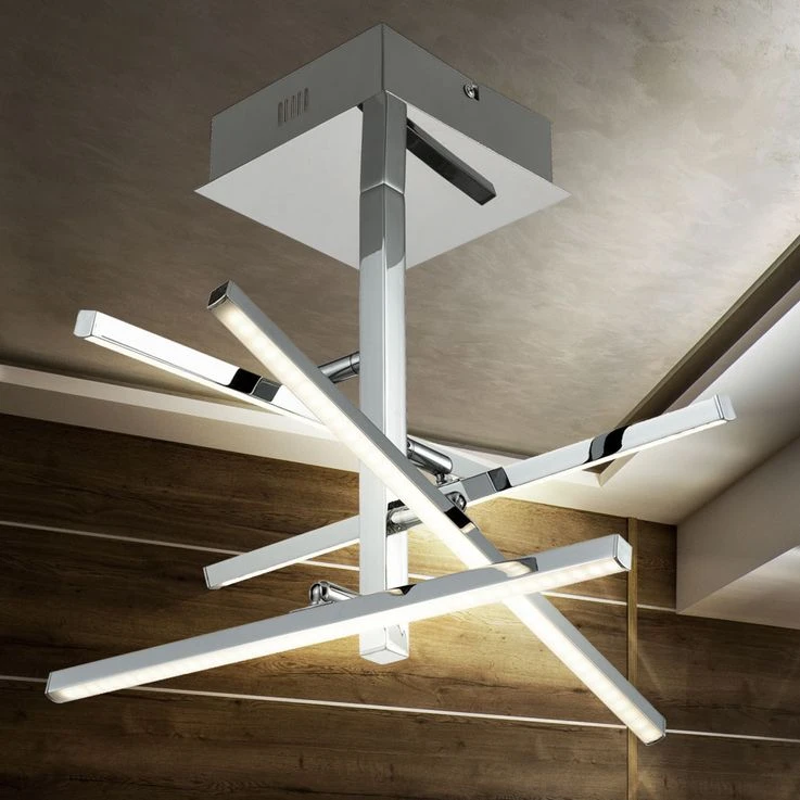 LED Deckenlampe, Chrom, Verstellbar, L 51 Cm – Bild 5