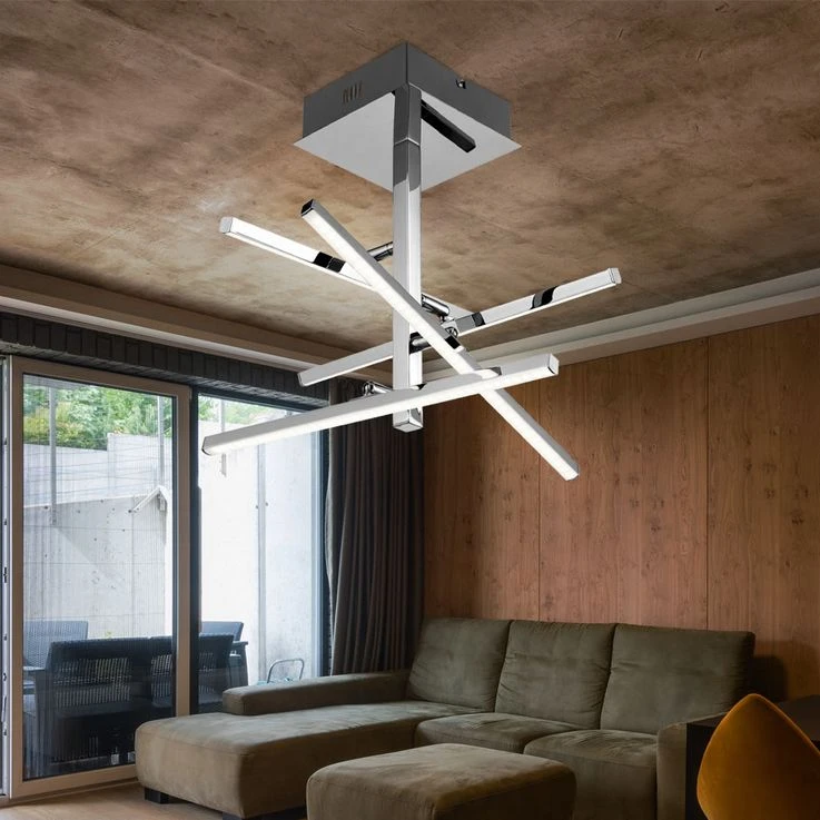 LED Deckenlampe, Chrom, Verstellbar, L 51 Cm – Bild 4