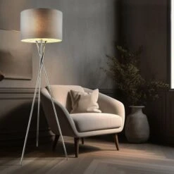 Stehlampe Für Ihren Wohnraum Mit Textil Schirm GUSTAV