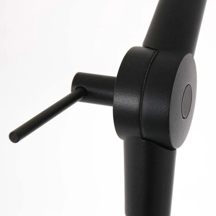 Stehlampe, Metall, Schwarz, Höhenverstellbar, H 210 Cm – Bild 2