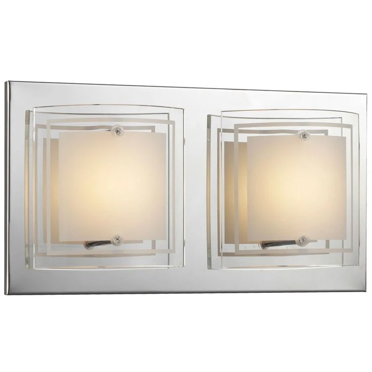 Design Wandleuchte Aus Chrom Und Satinierten Glas – Bild 2