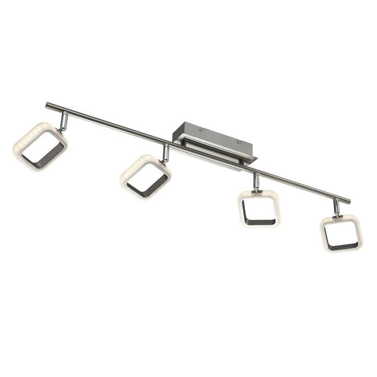 LED Deckenlampe, Chrom Acryl, Bewegliche Spots, L 89 Cm – Bild 2