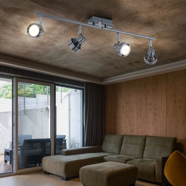 LED Deckenleuchte, Silber, Dimmer, Verstellbar, L 61 Cm – Bild 5