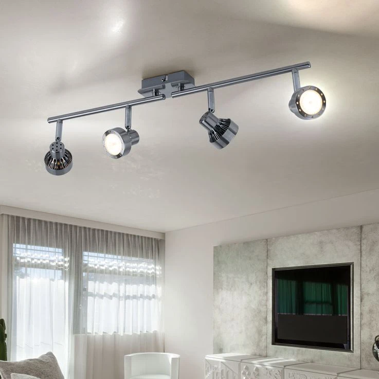 LED Deckenleuchte, Silber, Dimmer, Verstellbar, L 61 Cm – Bild 3