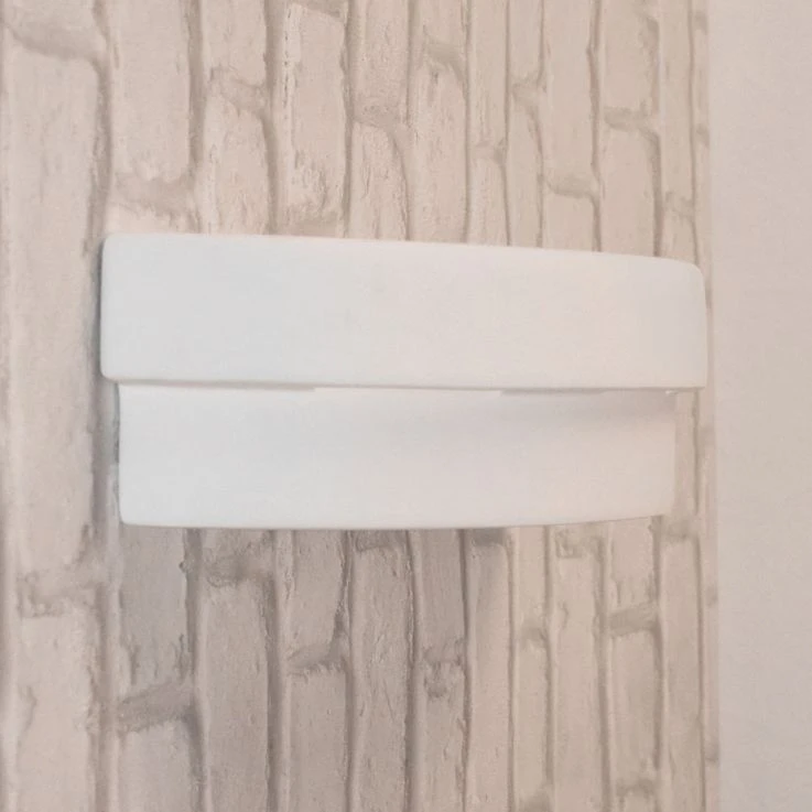 Up Down Wandleuchte, Keramik Weiß, Glas Satiniert – Bild 7