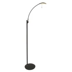 LED Stehleuchte Schwarz, Dimmbar, Verstellbar, H 118 Cm