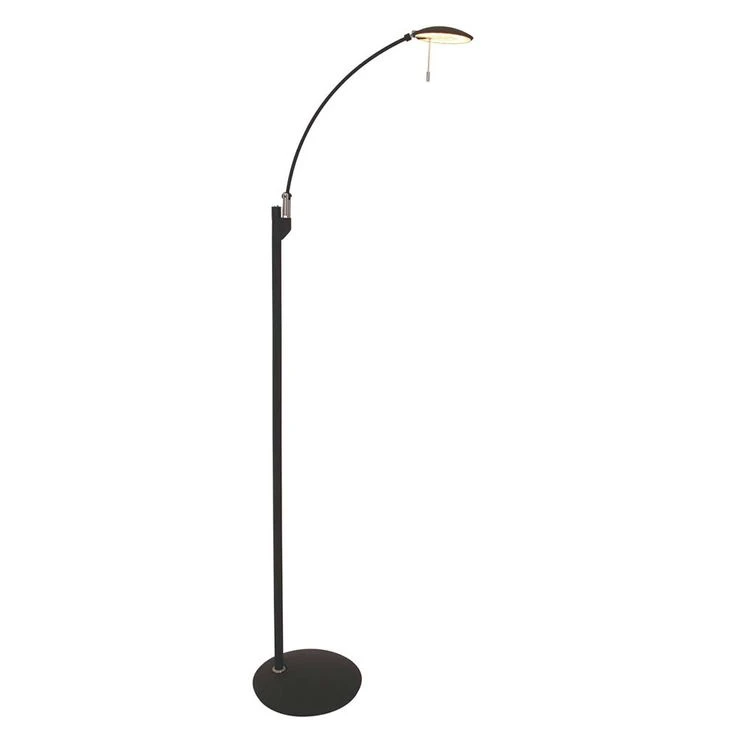LED Stehleuchte Schwarz, Dimmbar, Verstellbar, H 118 Cm