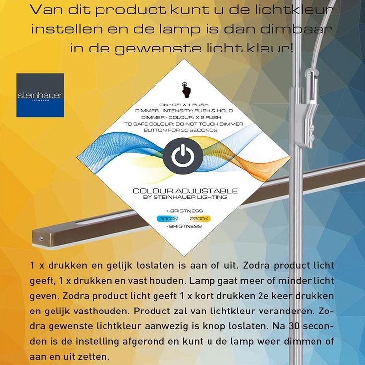 LED Stehleuchte Schwarz, Dimmbar, Verstellbar, H 118 Cm – Bild 6