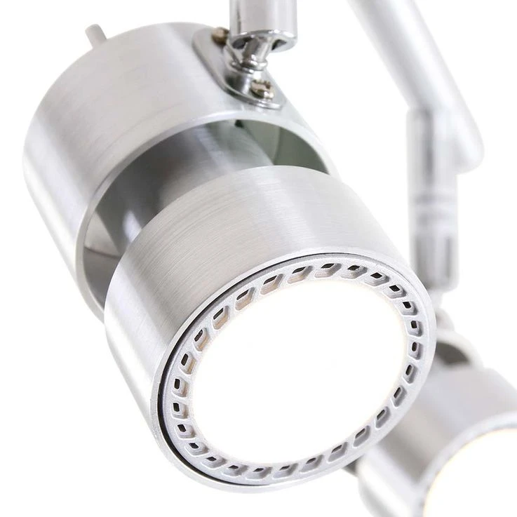 LED Deckenlampe, Dimmbar, Metall, Silber, H 38 Cm – Bild 3