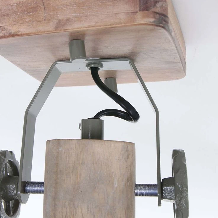 Wandleuchte, Grün, Holz, Spot Beweglich, H 17 Cm – Bild 2