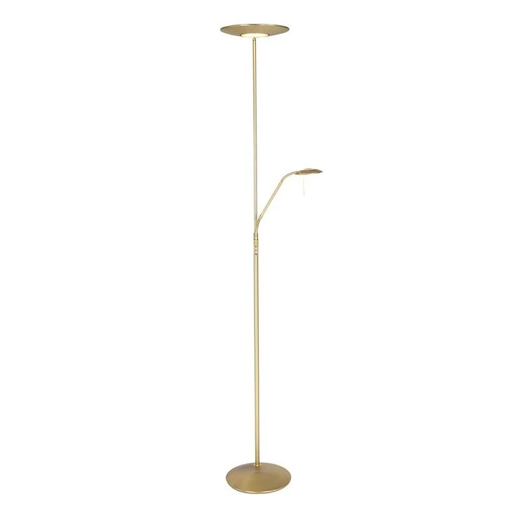 LED Deckenfluter, Lesespot, Dimmbar, Messing, H 185 Cm – Bild 12