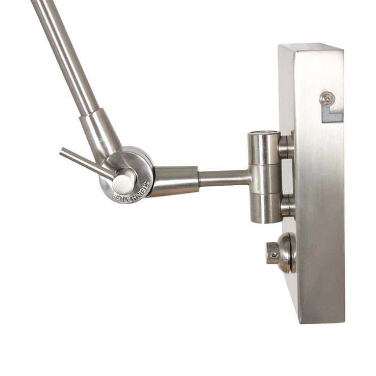 Wandleuchte, Textil Grau, Stahl, Gelenke Beweglich, L 80 Cm – Bild 3