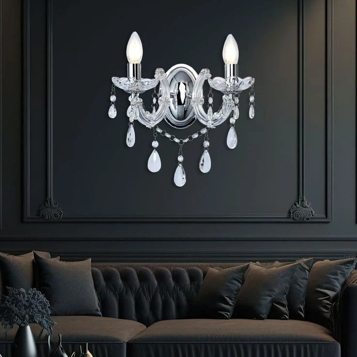 Wandkronleuchter In Chrom, Höhe 20 Cm, MARIE THERESE – Bild 3