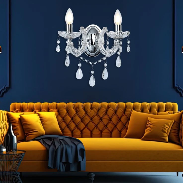 Wandkronleuchter In Chrom, Höhe 20 Cm, MARIE THERESE – Bild 4