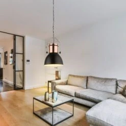 Hängeleuchte, Kupfer, Schwarz, D 26,5 Cm