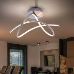 LED Deckenleuchte, Modern, Geschwungen, Stahl, L 51cm