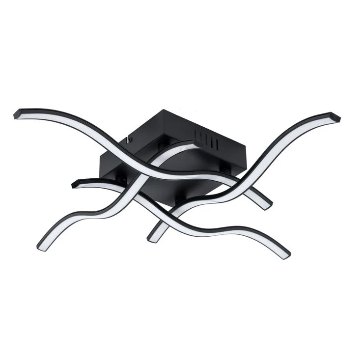 LED Deckenleuchte, Wellen Design, Schwarz, Breite 55 Cm – Bild 3
