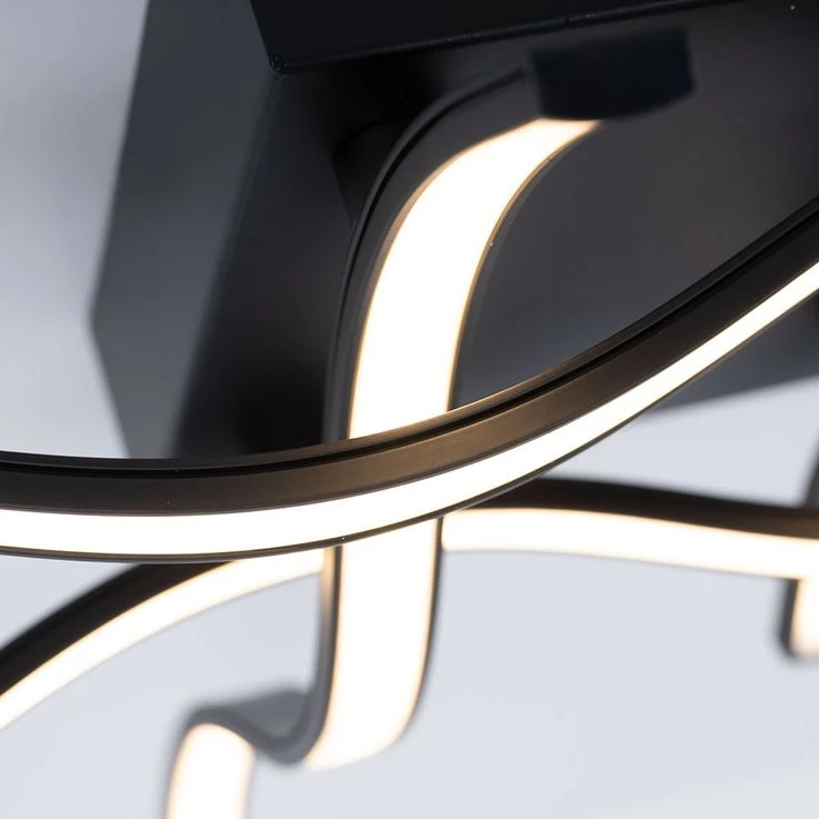 LED Deckenleuchte, Wellen Design, Schwarz, Breite 55 Cm – Bild 11