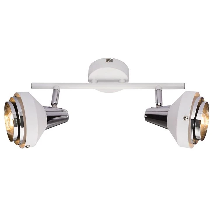 Deckenleuchte, Chrom, Weiß, Spots Beweglich, L 30 Cm, RORGE – Bild 9