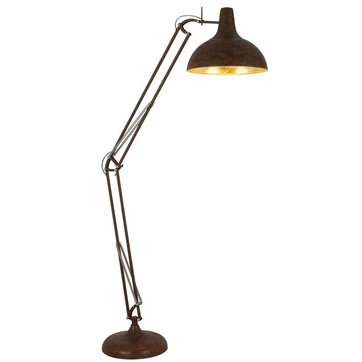 Stehleuchte, 3 Verstellbare Gelenke, Rost- Goldfarben, Conny – Bild 15