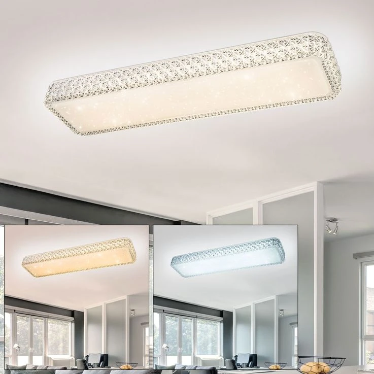 LED Wandleuchte KELLY, Sparkle Dekor, Rechteckig
