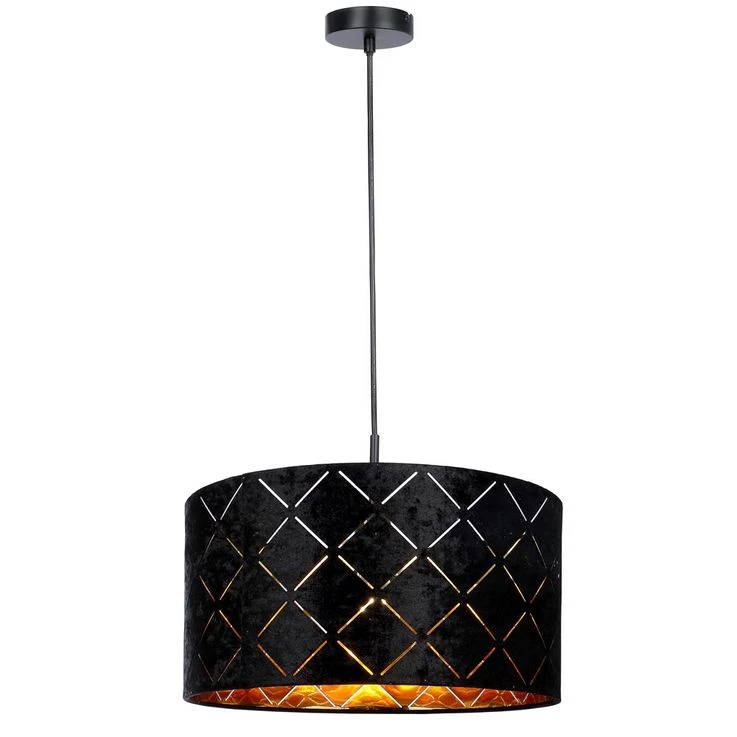 Pendelleuchte, Schwarz-gold, Dekorstanzungen, 38 Cm – Bild 6