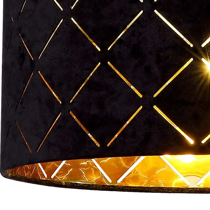 Pendelleuchte, Schwarz-gold, Dekorstanzungen, 38 Cm – Bild 8