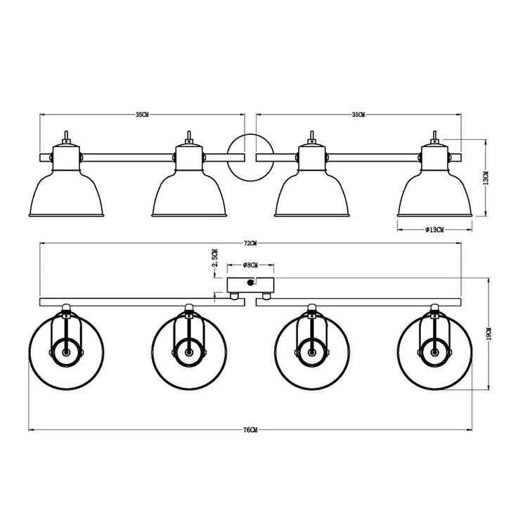 Deckenlampe, Schwarz Gold, Lichtschiene, Verstellbar, FILLO – Bild 17