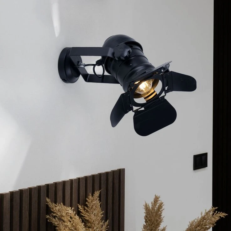 Verstellbarer Wandstrahler, Schwarz, Höhe 32 Cm – Bild 3